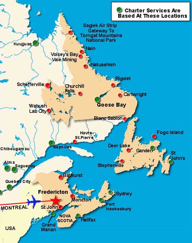 Fredericton Air Charter Directory